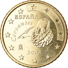 Spagna, 50 Euro Cent, 2008, SPL, Ottone, KM:1072