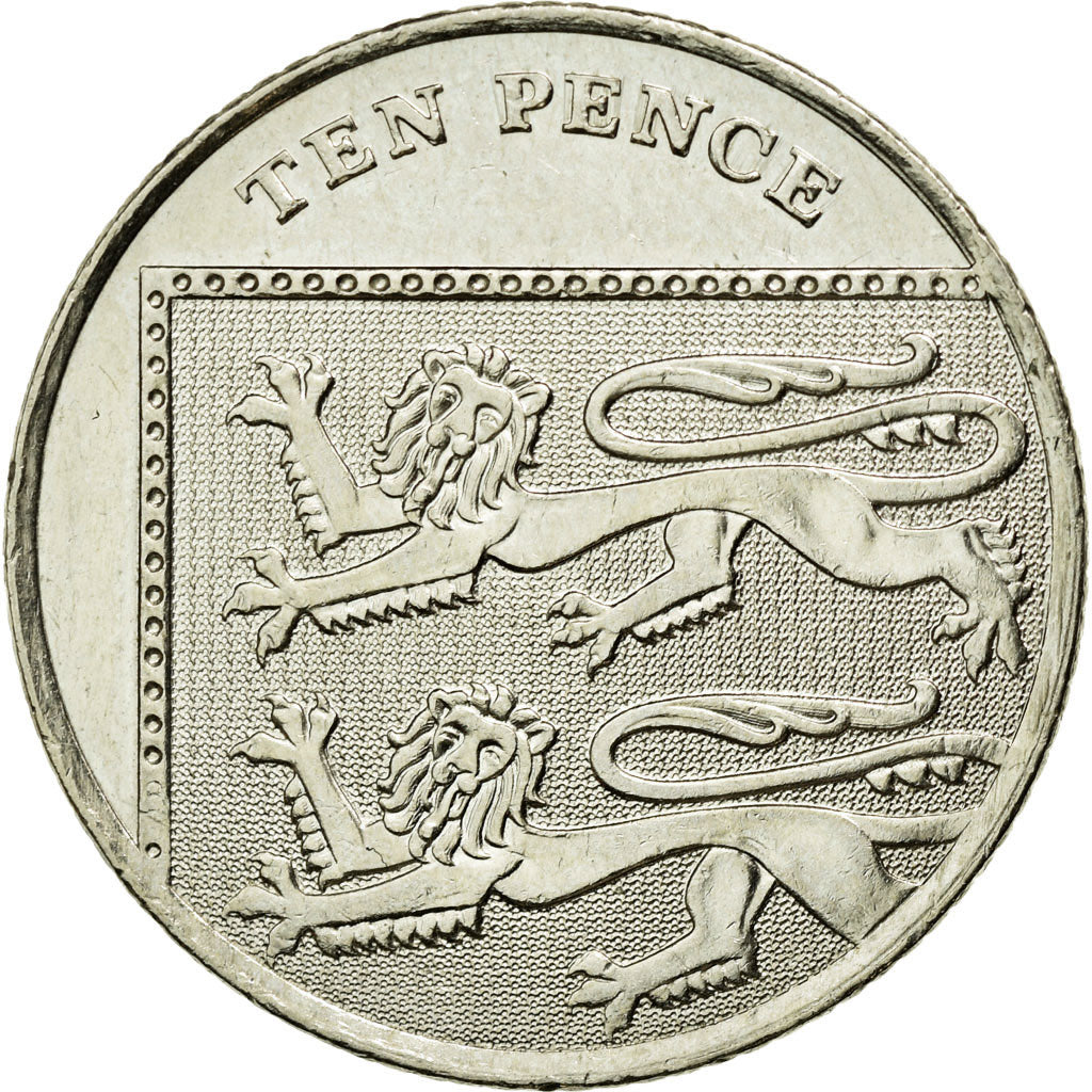 Coin, Great Britain, Elizabeth II, 10 Pence, 2008, AU(50-53), Copper-nickel
