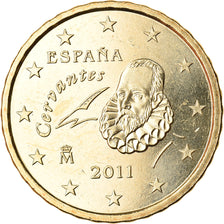 Hiszpania, 10 Euro Cent, 2011, Madrid, MS(63), Mosiądz, KM:1147