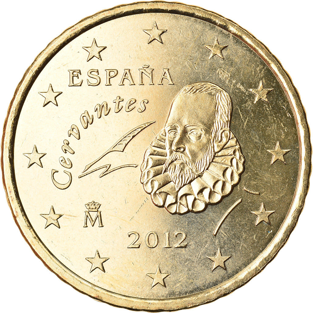 España, 50 Euro Cent, 2012, SC, Latón, KM:1149