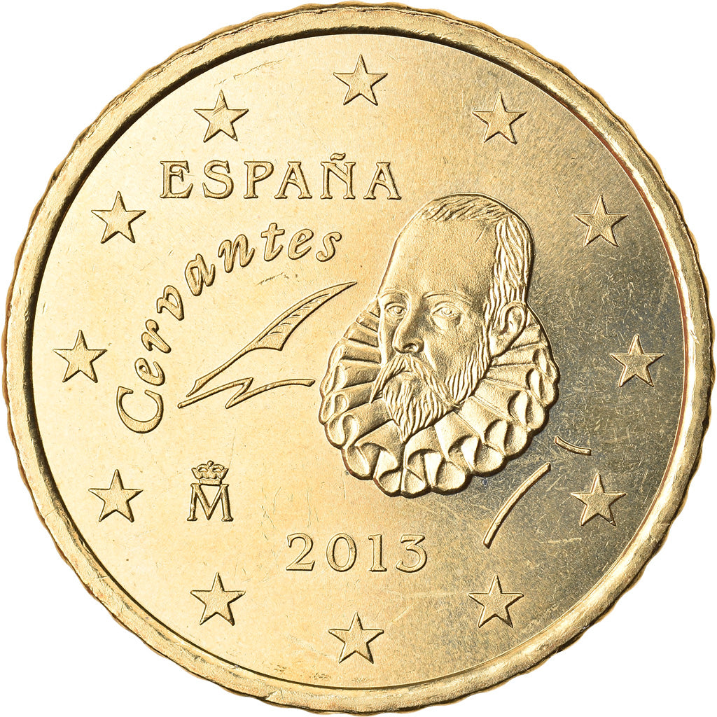 Hiszpania, 50 Euro Cent, 2013, Madrid, MS(63), Mosiądz, KM:1149