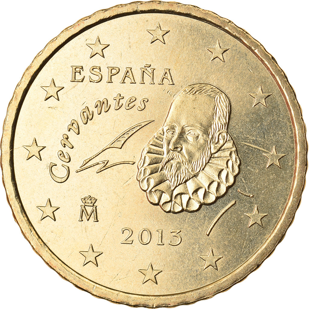 España, 50 Euro Cent, 2013, SC, Latón, KM:1149