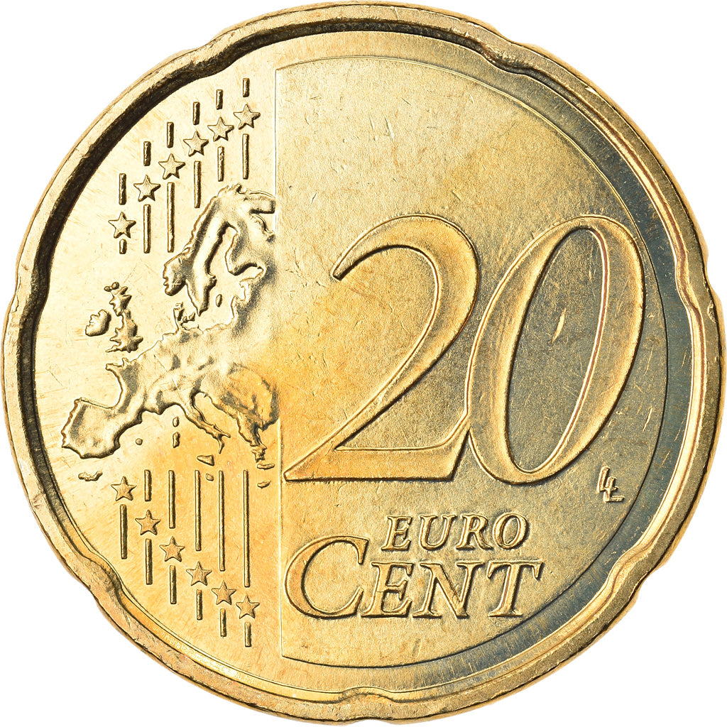 Hiszpania, 20 Euro Cent, 2013, Madrid, MS(63), Mosiądz, KM:1148