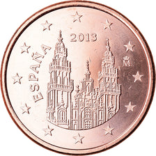 Spagna, 5 Euro Cent, 2013, SPL, Acciaio placcato rame, KM:1146