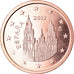 Spanien, 2 Euro Cent, 2013, UNZ, Copper Plated Steel, KM:1145