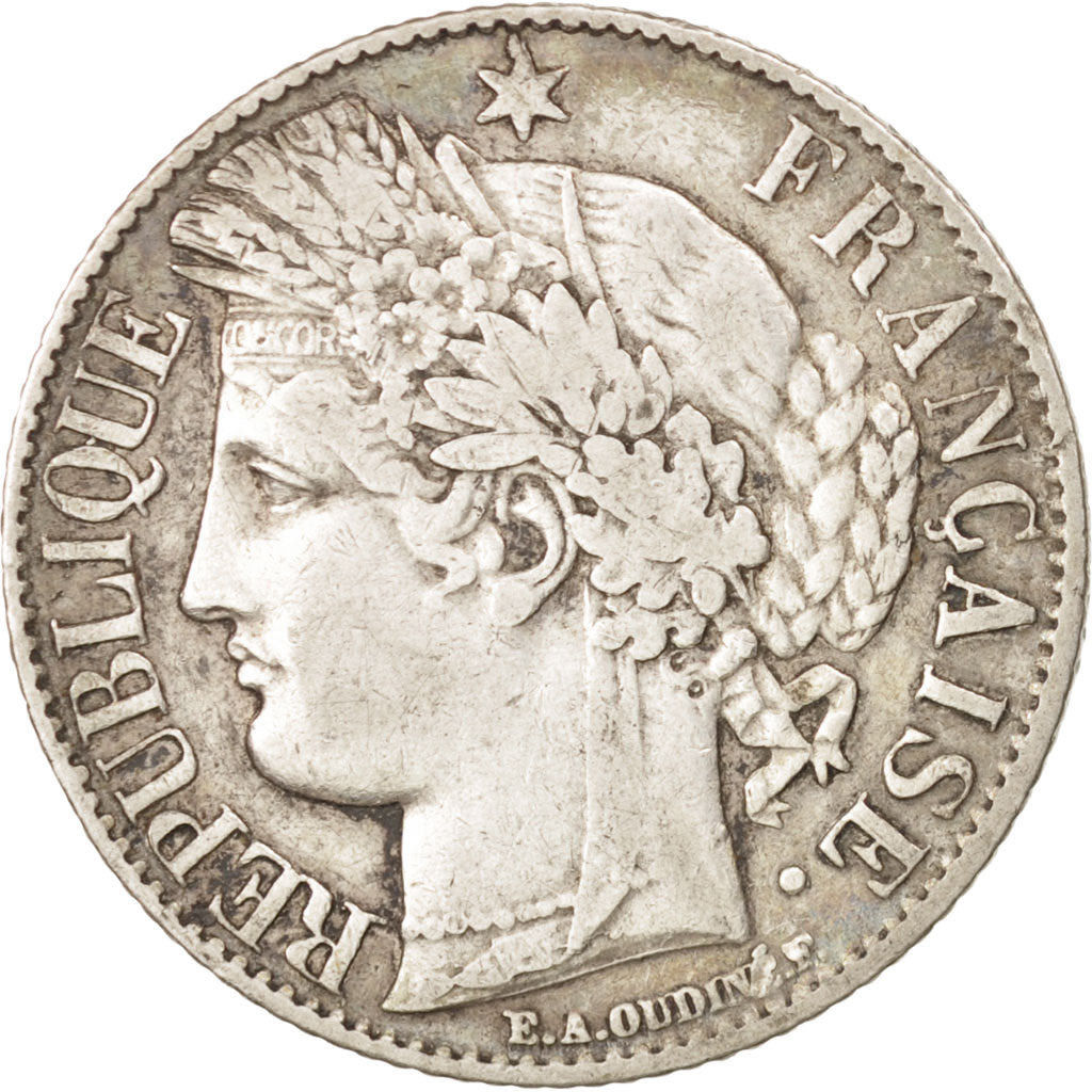 France, Cérès, Franc, 1888, Paris, EF(40-45), Silver, KM:822.1, Gadoury:465a