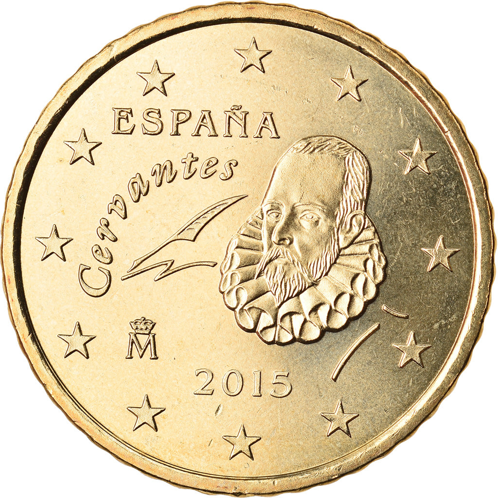 España, 50 Euro Cent, 2015, SC, Latón