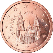 Hiszpania, 2 Euro Cent, 2015, MS(63), Miedź platerowana stalą