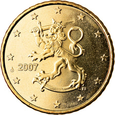 Finlandia, 50 Euro Cent, 2007, SC, Latón, KM:128
