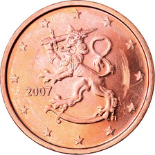 Finlandia, 2 Euro Cent, 2007, SPL, Acciaio placcato rame, KM:99