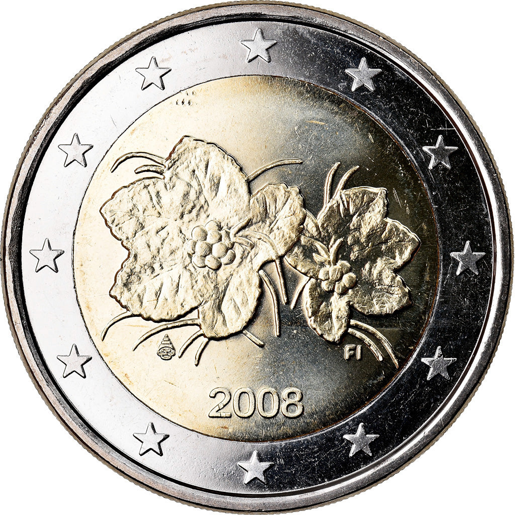 Finlandia, 2 Euro, 2008, SPL, Bi-metallico, KM:130