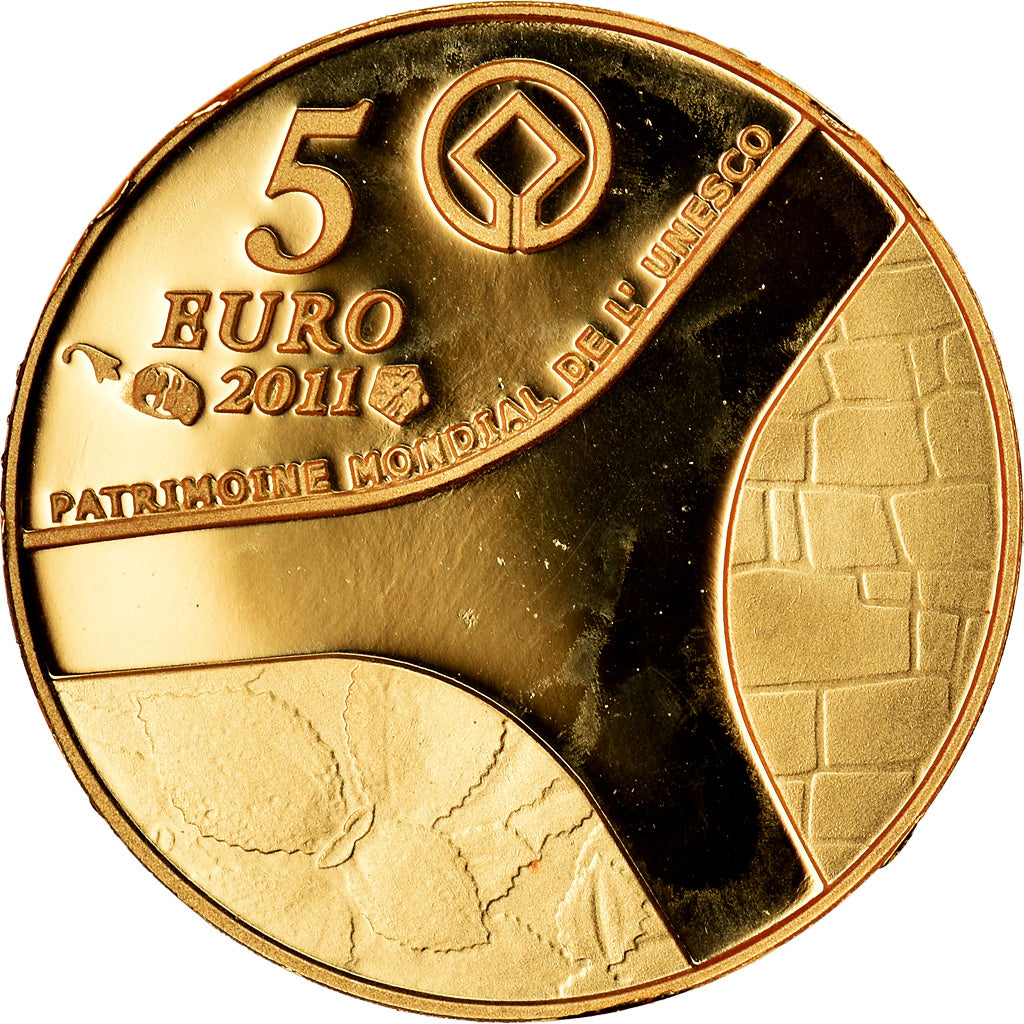 França, Château de Versailles, 5 Euro, 2011, BE, MS(65-70), Dourado, KM:1810