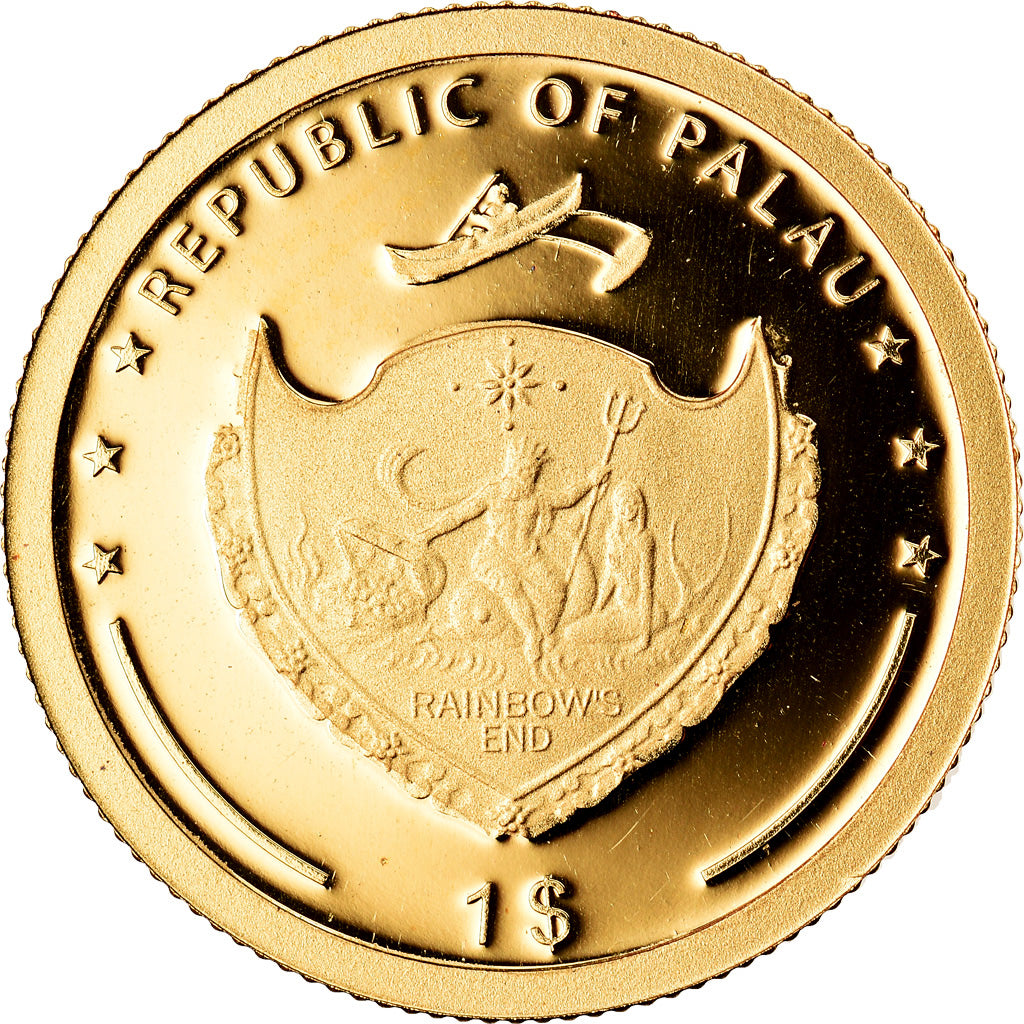 Coin, Palau, Don Bosco, Dollar, 2009, CIT, BE, MS(65-70), Gold, KM:239