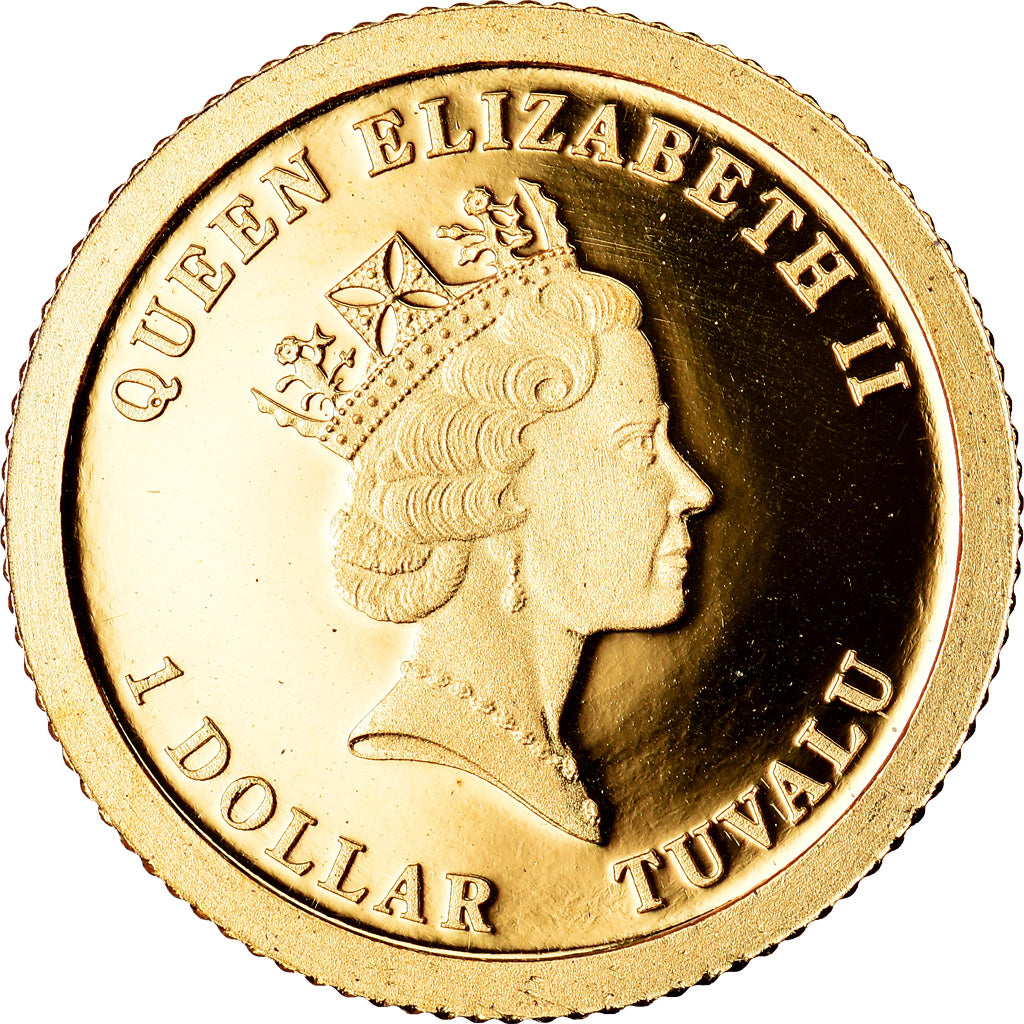 Coin, Tuvalu, Elizabeth II, L Hippocampe, Dollar, 2010, CIT, BE, MS(65-70)