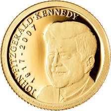 Coin, Palau, John Fitzgerald Kennedy, 1 Dollar, 2007, BE, MS(65-70), Gold