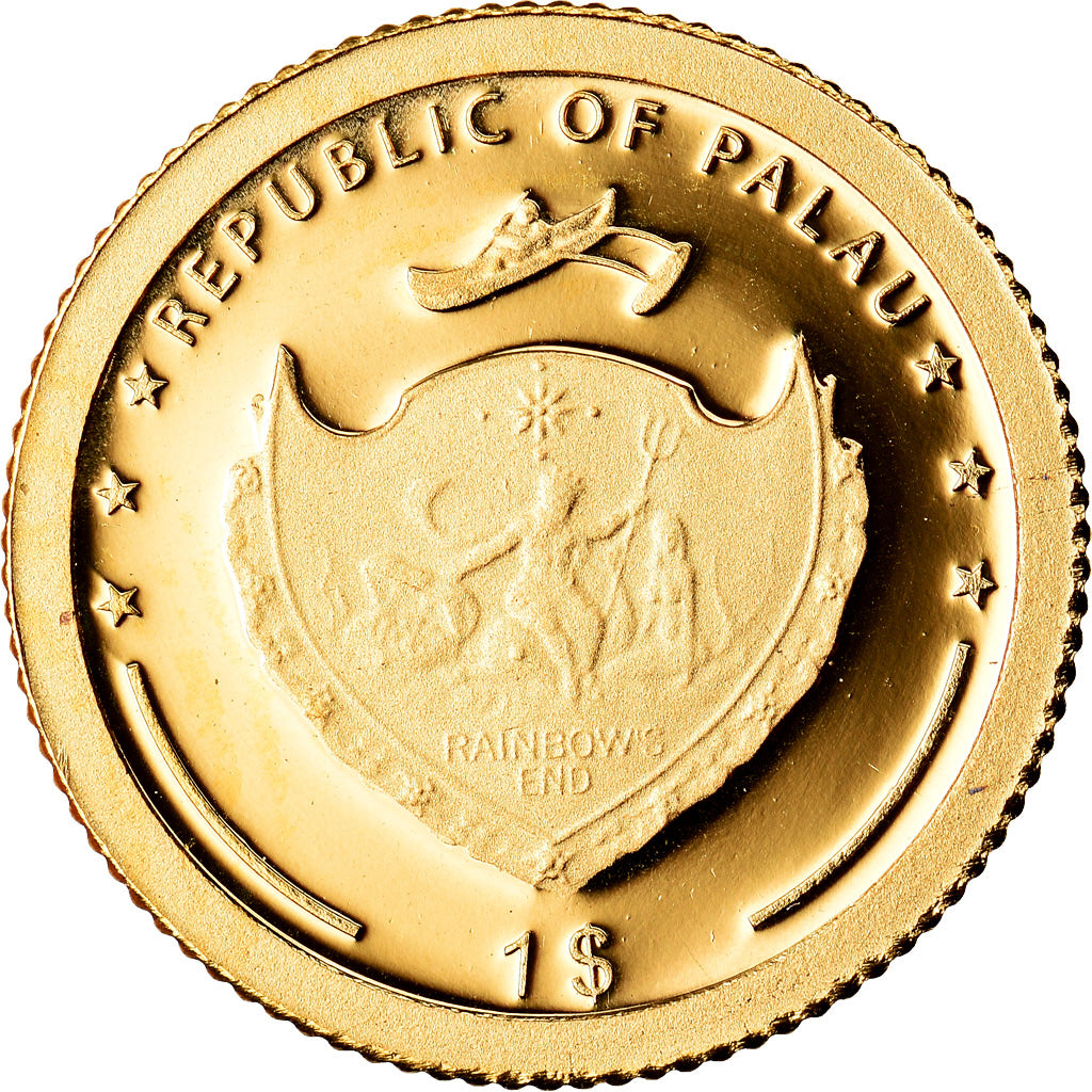 Coin, Palau, John Fitzgerald Kennedy, 1 Dollar, 2007, BE, MS(65-70), Gold