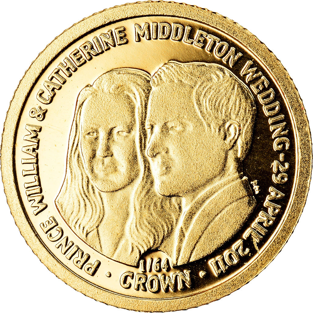 Coin, Falkland Islands, 1/64 Crown, 2011, BE, MS(65-70), Gold, KM:New