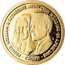 Coin, Falkland Islands, 1/64 Crown, 2011, BE, MS(65-70), Gold, KM:New