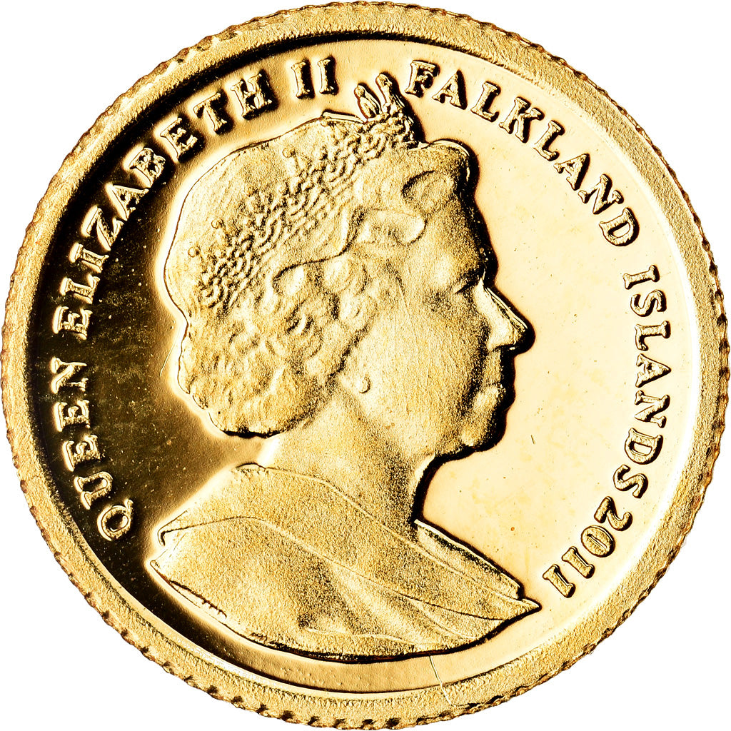 Coin, Falkland Islands, 1/64 Crown, 2011, BE, MS(65-70), Gold, KM:New