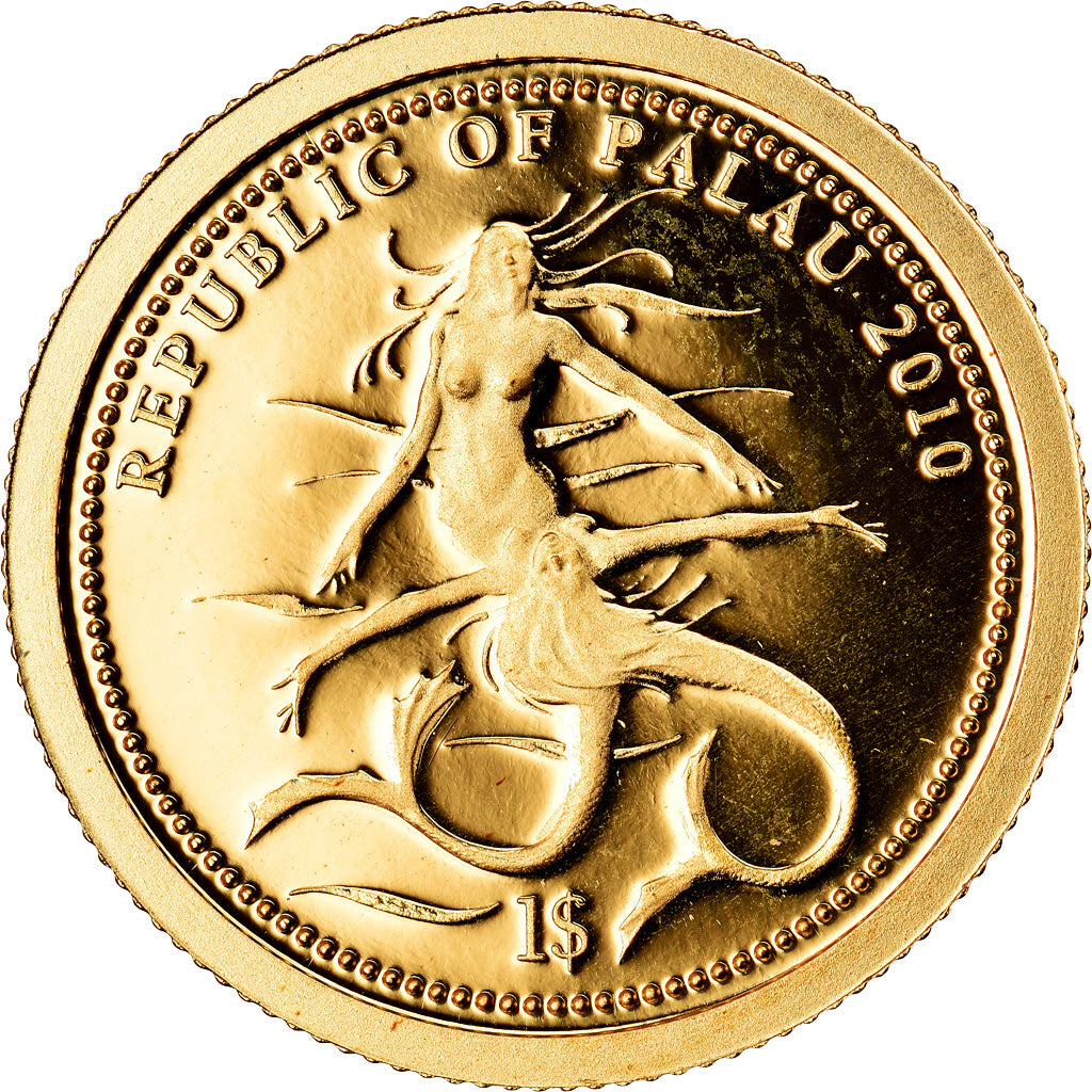 Coin, Palau, Le Requin- marteau, Dollar, 2010, CIT, BE, MS(65-70), Gold, KM:315