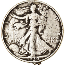 Coin, United States, Walking Liberty Half Dollar, Half Dollar, 1939, U.S. Mint