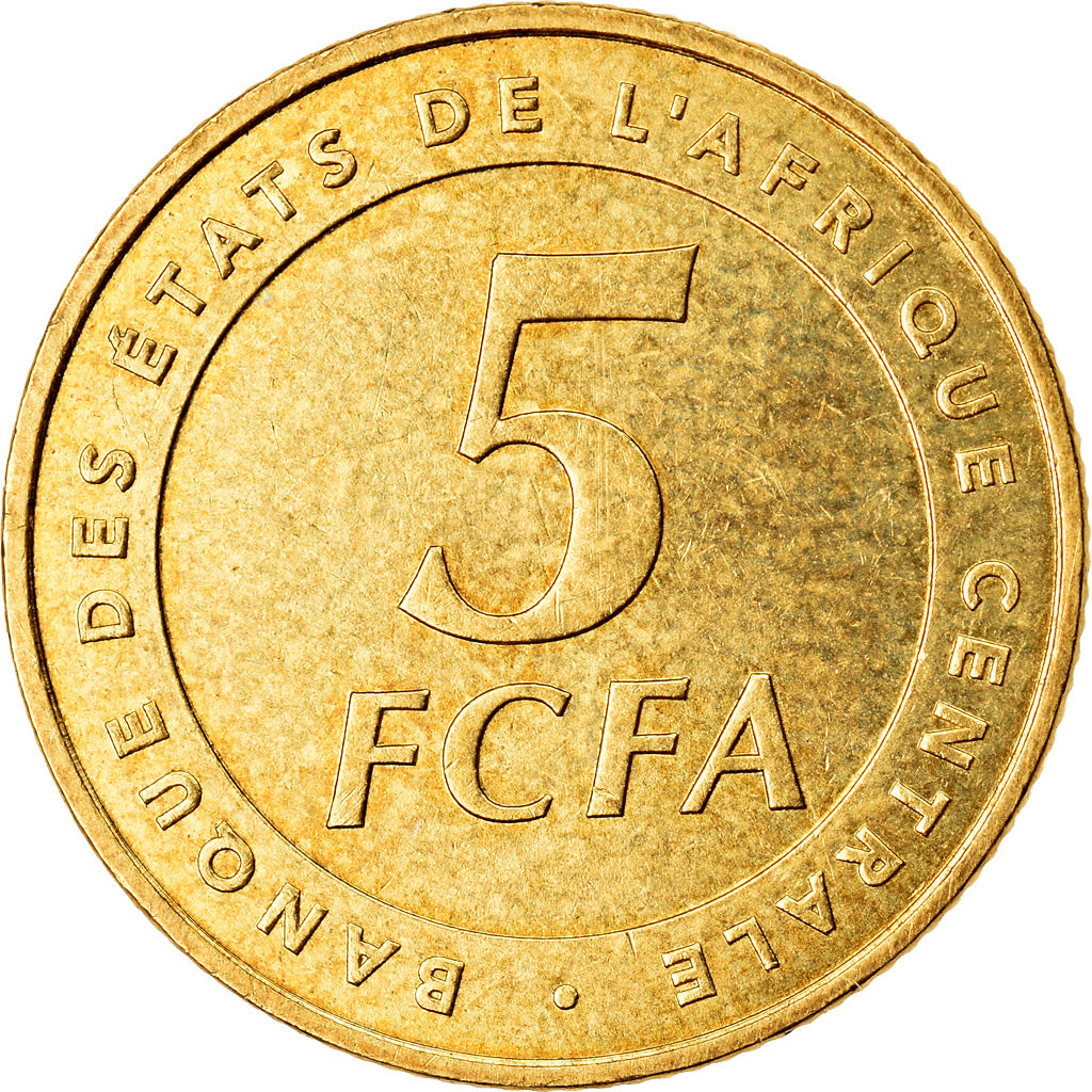 Coin, Central African States, 5 Francs, 2006, Paris, EF(40-45), Brass, KM:18