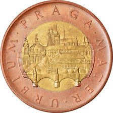 Coin, Czech Republic, 50 Korun, 2008, EF(40-45), Bi-Metallic, KM:1
