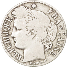 France, Cérès, Franc, 1887, Paris, VF(20-25), Silver, KM:822.1, Gadoury:465a