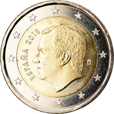 Hiszpania, 2 Euro, 2018, MS(63), Bimetaliczny, KM:New