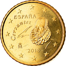 Hiszpania, 50 Euro Cent, 2018, MS(63), Mosiądz, KM:New