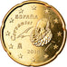 Espanha, 20 Euro Cent, 2018, MS(63), Latão, KM:New