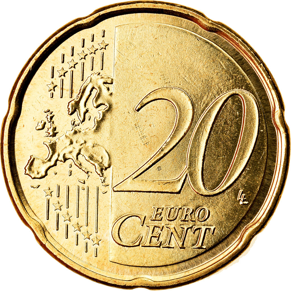 Spain, 20 Euro Cent, 2018, MS(63), Brass, KM:New