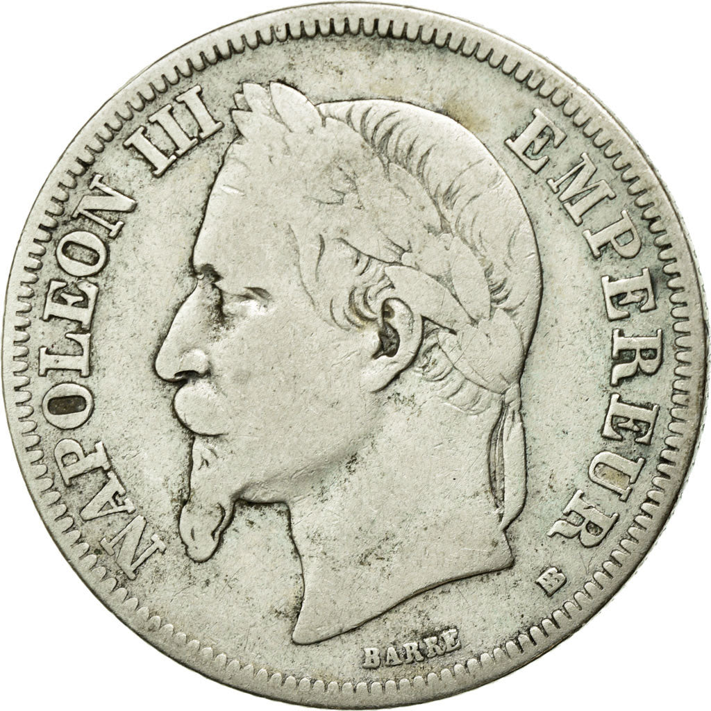 Munten, Frankrijk, Napoleon III, Napoléon III, 2 Francs, 1866, Strasbourg, FR