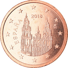 Spanien, 2 Euro Cent, 2018, UNZ, Copper Plated Steel, KM:New