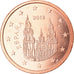 Spain, 2 Euro Cent, 2018, MS(63), Copper Plated Steel, KM:New