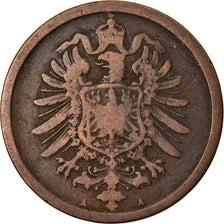 Moneta, GERMANIA - IMPERO, Wilhelm I, 2 Pfennig, 1877, Berlin, MB, Rame, KM:2