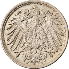 Moneda, ALEMANIA - IMPERIO, Wilhelm II, 5 Pfennig, 1915, Munich, MBC+, Cobre -
