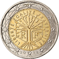 France, 2 Euro, 2014, EF(40-45), Bi-Metallic, Gadoury:8a., KM:New