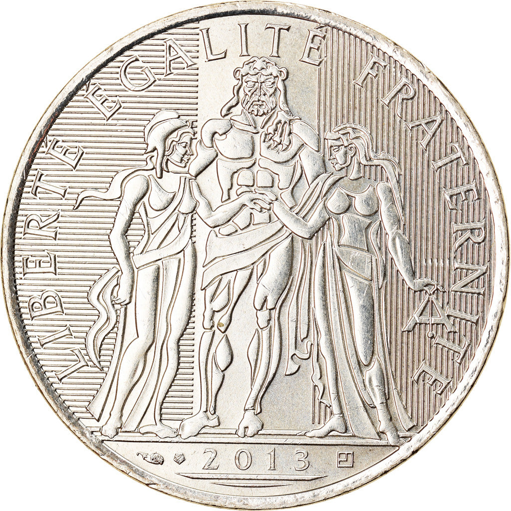 France, Hercule, 10 Euro, 2013, MS(64), Silver, Gadoury:EU590, KM:2073