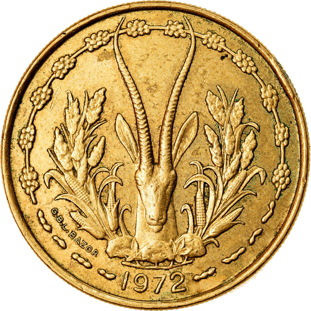 Moneta, Kraje Afryki Zachodniej, 25 Francs, 1972, Paris, EF(40-45)