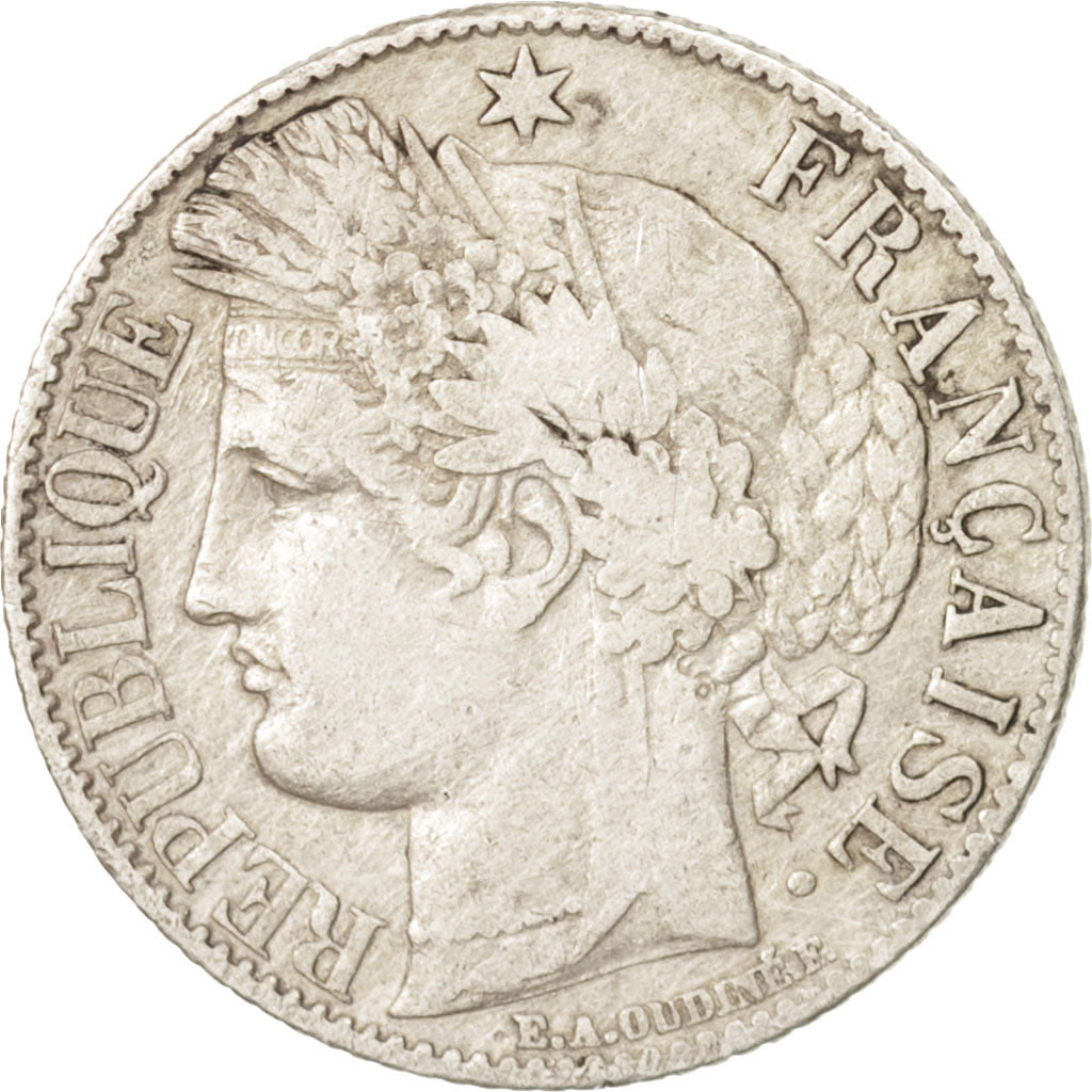 Coin, France, Cérès, Franc, 1887, Paris, VF(30-35), Silver, KM:822.1