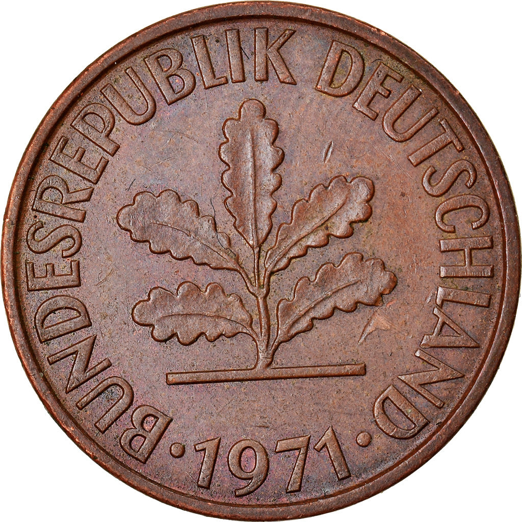 Monnaie, République fédérale allemande, 2 Pfennig, 1971, Hambourg, TTB