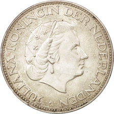 Netherlands, Juliana, 2-1/2 Gulden, 1959, AU(50-53), Silver, KM:185
