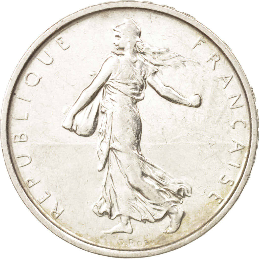 France, Semeuse, 5 Francs, 1968, AU(55-58), Silver, KM:926, Gadoury:770