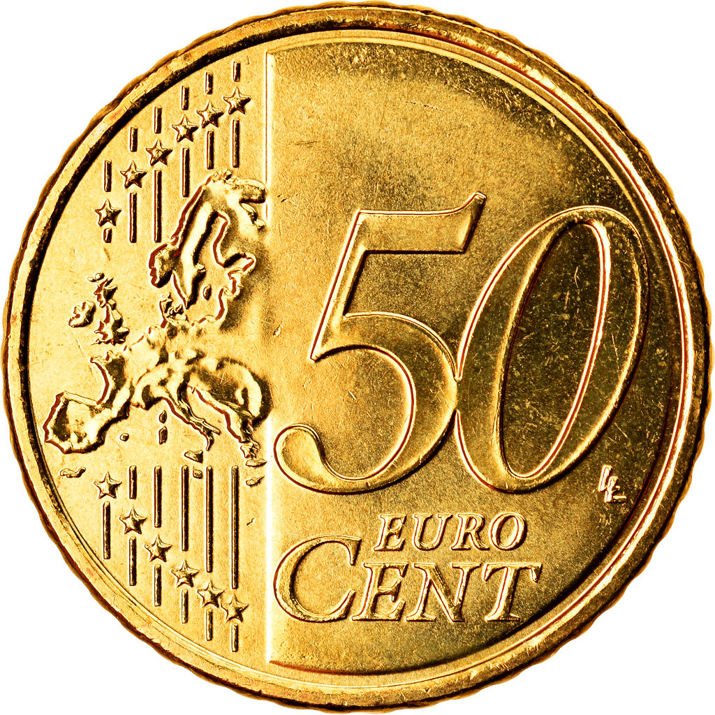 Grecja, 50 Euro Cent, 2011, MS(63), Mosiądz, KM:213