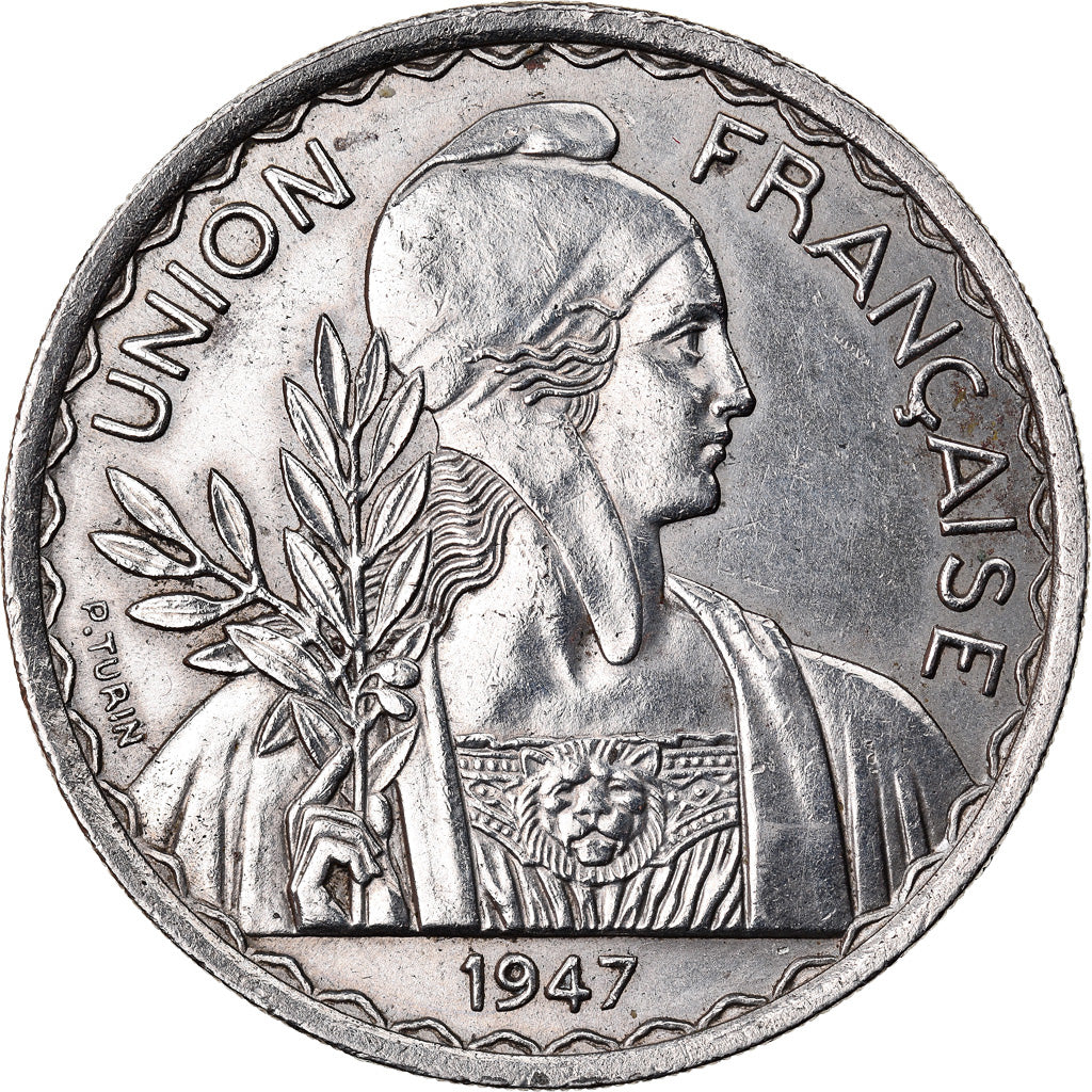 Coin, Indochine, 1 Piastre, 1947, Paris, AU(50-53), Cupro-nickel, Lecompte:320