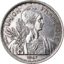 Coin, Indochine, 1 Piastre, 1947, Paris, AU(50-53), Cupro-nickel, Lecompte:320