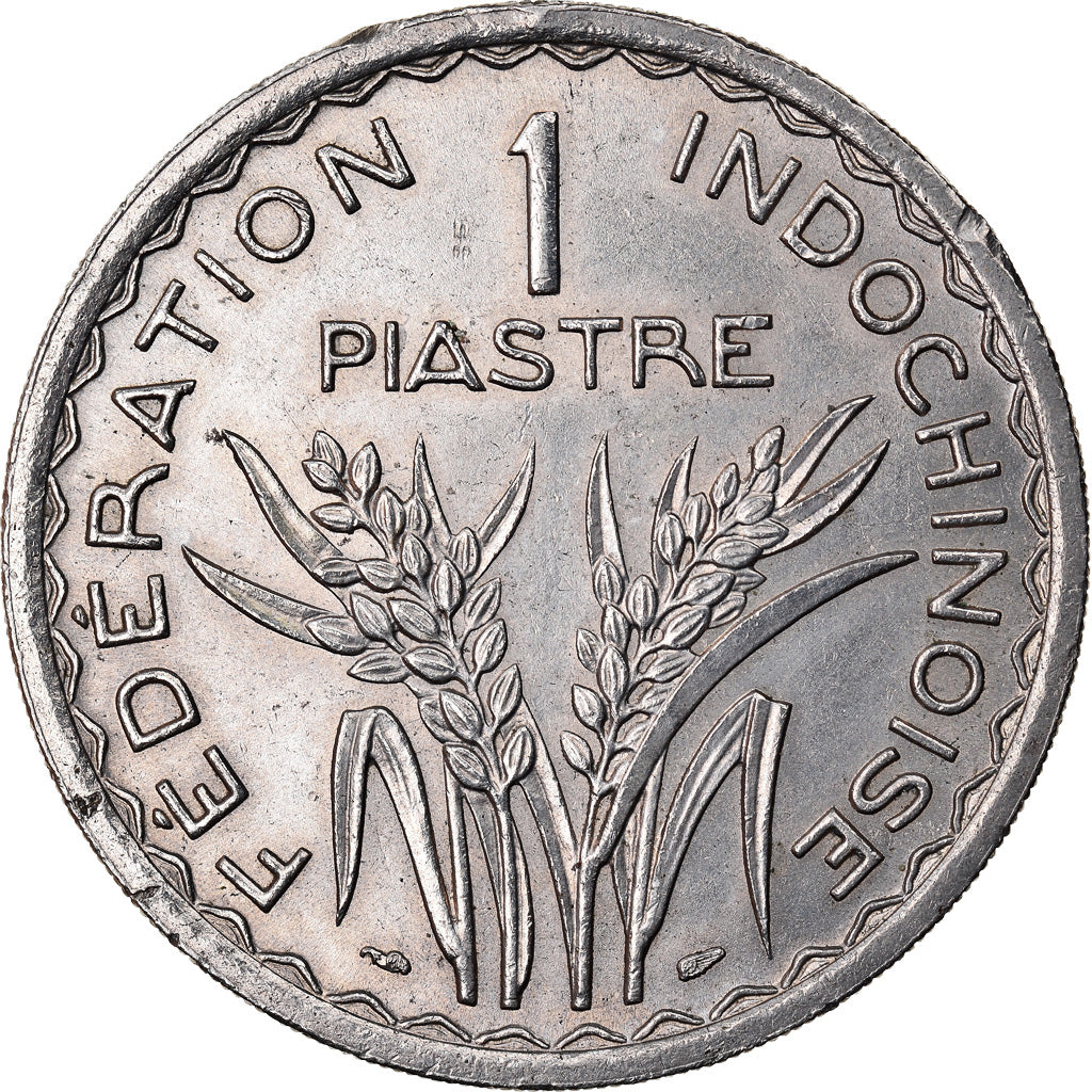 Coin, Indochine, 1 Piastre, 1947, Paris, AU(50-53), Cupro-nickel, Lecompte:320