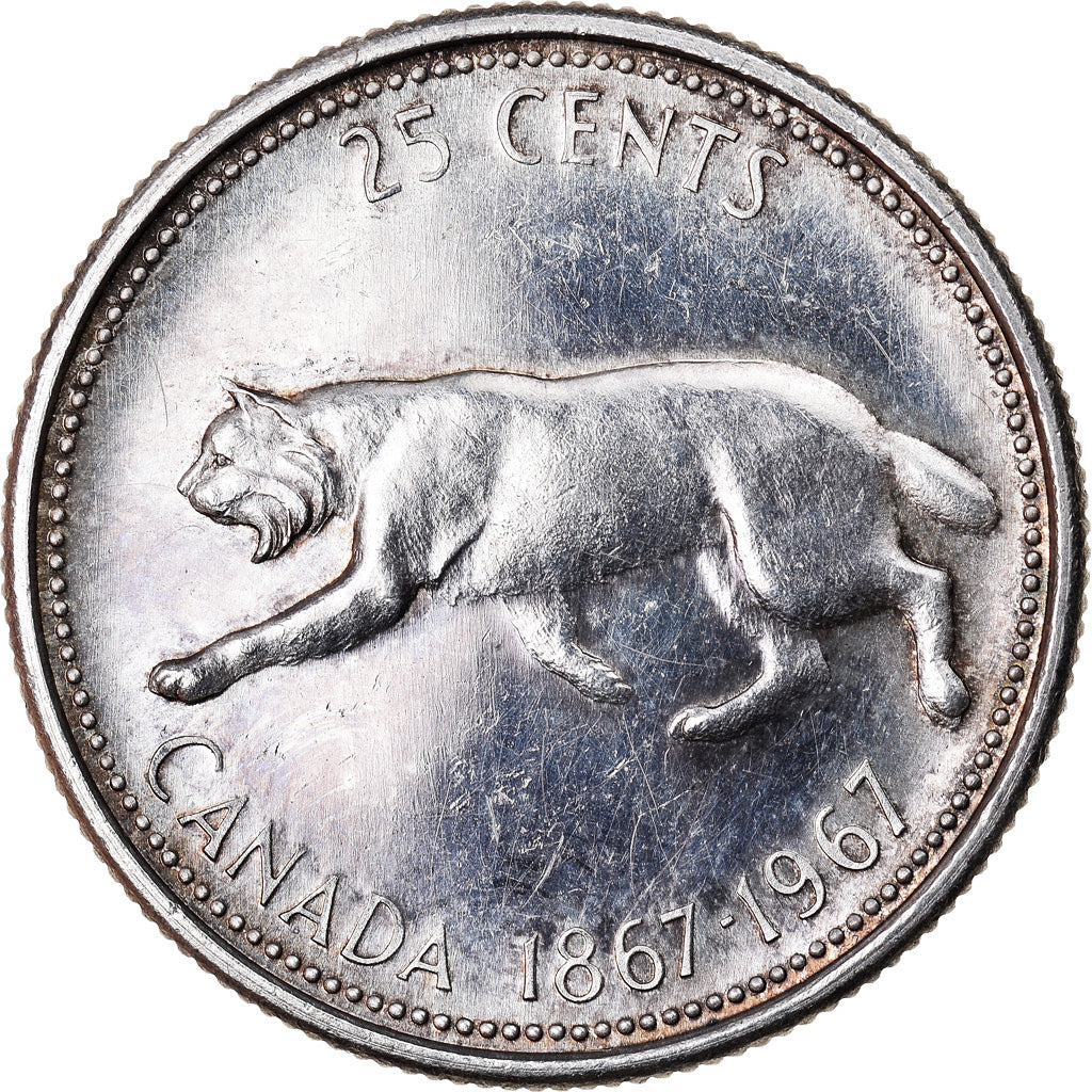 Coin, Canada, Elizabeth II, 25 Cents, 1967, Royal Canadian Mint, Ottawa