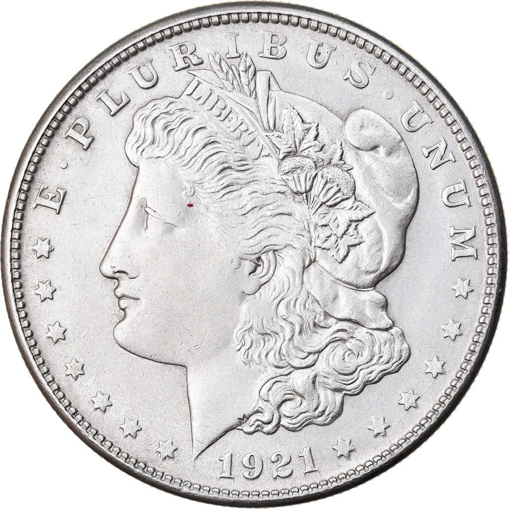Coin, United States, Morgan Dollar, Dollar, 1921, U.S. Mint, San Francisco